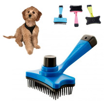Pet Brush Self Cleaning Grooming Dog Cat Slicker Comb Hair Trimmer Fur Shedding - £13.79 GBP