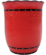 Tuscany Hand Painted Red Ruffle Utensil Holder, by  85239 - £26.68 GBP