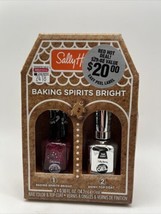 Sally Hansen Nail Polish Gift Set Baking Spirits Bright Shiny Top Coat R... - £8.06 GBP