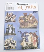 Simplicity Crafts Pattern 8938 Animal Families Penguins Bears Cats Snowmen Uncut - £7.74 GBP