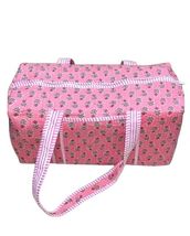 Large Cotton Patches Duffle Bags Blockprint Quilted Fabric Weekender Bag... - $662.05 MXN+