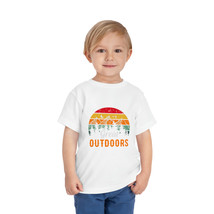 Toddler Boys Great Outdoors Tee | Retro Sunset Mountain Graphic - £15.38 GBP