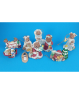 1996 Christmas Bear Hanging Ornament By Shelly Rasche Lot Of 7 &amp; 2 Extra - $24.70