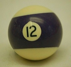 Pool Table Billiard Ball #12 Violet Stripe Vintage Replacement Piece - $12.99
