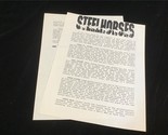 Steel Horses Derek St. Holmes Band Formation Announcement Press Kit - $10.00