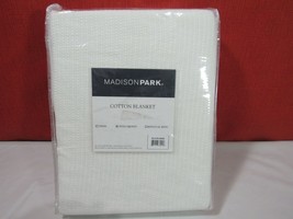 Madison Park Freshspun Cotton Basketweave Full/Queen Blanket T4102082 - £39.55 GBP