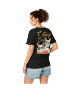 Unisex Organic Mid-Light T-Shirt – &quot;Catnip Dealer&quot; Back Print (Black) - €43,18 EUR