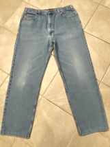 Vintage 90&quot;s Old Navy Relaxed Fit 36x31 Light Blue Jeans Distressed Y2K ... - $18.49