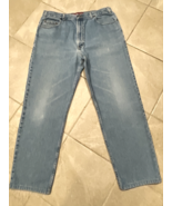 Vintage 90&quot;s Old Navy Relaxed Fit 36x31 Light Blue Jeans Distressed Y2K ... - $19.09