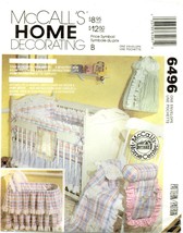 McCalls 6496 822 Baby Infant Nursery CRIB QUILT Bassinet Caddy pattern UNCUT FF - £15.79 GBP