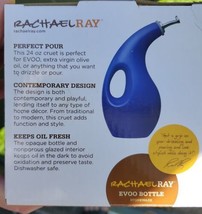 Rachael Ray Blue Stoneware EVOO Bottle New in Box - 24 oz. Cruet Drizzle or Pour - £11.58 GBP