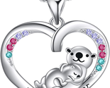 Mothers Day Gifts for Mom Wife, Mother Daughter Otter Necklace Cute Anim... - $43.37