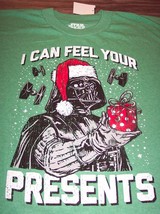 Star Wars Darth Vader Presents Christmas Holiday T-Shirt 4XB Big &amp; Tall 4XL New - £19.77 GBP