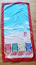 Jay Franco Beach Towel Beach Scene Adirondack Chair 1984 Made In Israel ... - $19.35