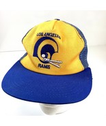Vintage 1980s NFL Los Angeles Rams Mesh Snapback Trucker Hat Cap St Louis - $265.11 MXN