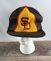 San Diego Padres Trucker Style Baseball Hat Universal Ind. UII Brown Vintage - £31.81 GBP