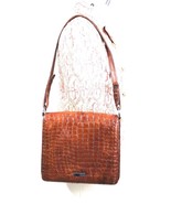VTG Charles Jourdan Patent Crocodile-Embossed Leather Brown Shoulder Bag... - €75,44 EUR