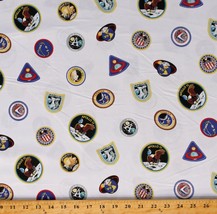 Cotton Outer Space NASA Spaceships Apollo 11 Fabric Print by the Yard D766.73 - £10.35 GBP