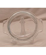 Clear Glass Round Lid Only Tab Handles Replacement Glassware Vintage MCM - £10.11 GBP