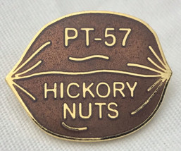 Hickory Nuts PT-57 Vintage Pin Gold Tone Enamel - $12.95