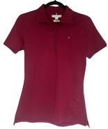 Tommy Hilfiger Womens Size SP Classic Fit Stretch Cotton Blend Polo Burg... - $21.86 CAD