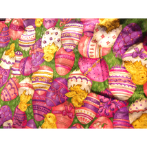 Cranston Print Works Joan Messmore Easter Egg Fabric Remnant - £31.64 GBP