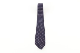 Vintage 60s 70s Rockabilly Hand Made Silk Geometric Neck Tie Dress Tie W... - £19.42 GBP