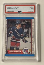 1989-90 O-Pee-Chee Brian Leetch* RC Hockey Card #136 NHL New York Rangers -PSA 7 - £29.40 GBP