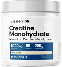 Creatine Monohydrate 250 Grams Micronized Powder, Essentials (50 Servings) - £35.23 GBP