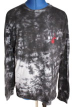 Eighty eight Black Tie Dye Long Sleeve Red Rose T-shirt Unisex Size Large - $10.39