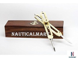 Solid Brass Proportional Divider 6 inch with Anchor Inlaid Box - $38.61