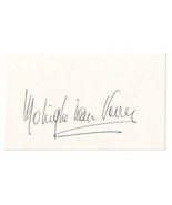 Monique van Vooren (d. 2020) | Autographed Card Signed | 3 x 5 in | LOA - $30.00