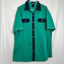 Enyce Green &amp; Blue Button Up Shirt XL Men&#39;s Y2K Retro - $18.15