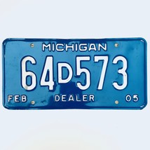 2005 United States Michigan Base Dealer License Plate 64D573 - $16.82