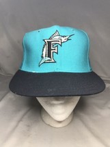 Florida Marlins Vintage New Era 59FIFTY Diamond Fitted Cap Size 7 Teal Green - £11.82 GBP