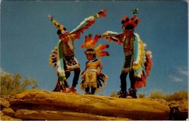 Native Young Warriors Dance at Inter-Tribal Indian Ceremonial Postcard V7 - £3.14 GBP