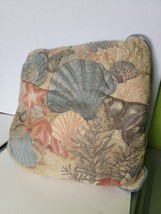 Vintage Sea Shore Throw Pillow Shells Ocean Life Seashore Seashells  - £14.21 GBP