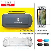 4in1 For Nintend Switch OLED Case Cover Storage Bag Crystal  Screen Gl Film For  - £54.97 GBP