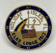 Holiday Isles Florida Elks Lodge 1912 Benevolent Protective Order Enamel... - $7.95