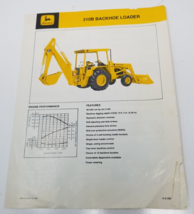 John Deere 310B Backhoe Loader Sales Brochure 1982 Specifications Access... - $18.95