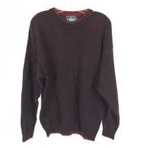 Mens Size Large Woolrich Red and Gray Vintage Wool Blend Knit Pullover Sweater - £23.49 GBP
