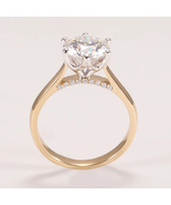 925 Silver 2CT Round Solitaire Ring Round Diamond Engagement Ring 6 Pron... - $395.24