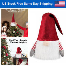 24&quot; Gnome Christmas Tree Topper Large Swedish Tomte Xmas Tree Santa Hat ... - £20.77 GBP