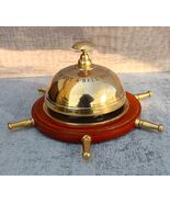 Vintage Brass Nautical Rudder Helm Wheel Paperweight Desk Counter Call B... - $729.90 MXN