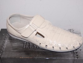 Basconi Off White Men&#39;s Loafer Leather Casual Dress Shoes Size US 11 EU 44 - $55.71