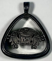 Vintage Sterling Silver LLC Signed Bubble Glass Pendant 925 Ark &amp; Cross ... - $29.65