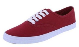 Girls Sneakers American Eagle AE Bal Red Canvas Tennis Shoes-size 12 - £14.08 GBP