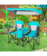 Portable Folding Camping Canopy Chairs with Cup Holder-Turquoise - Color... - $2,756.26 MXN