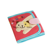 [Hug Me] Embroidered Applique Fabric Art Trifold Wallet Purse / Card Holder (... - £14.76 GBP