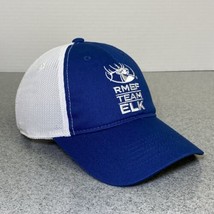 RMEF Team Elk Blue/White Rocky Mountain Elk Foundation Mesh Trucker Hat Cap Adj - £11.59 GBP